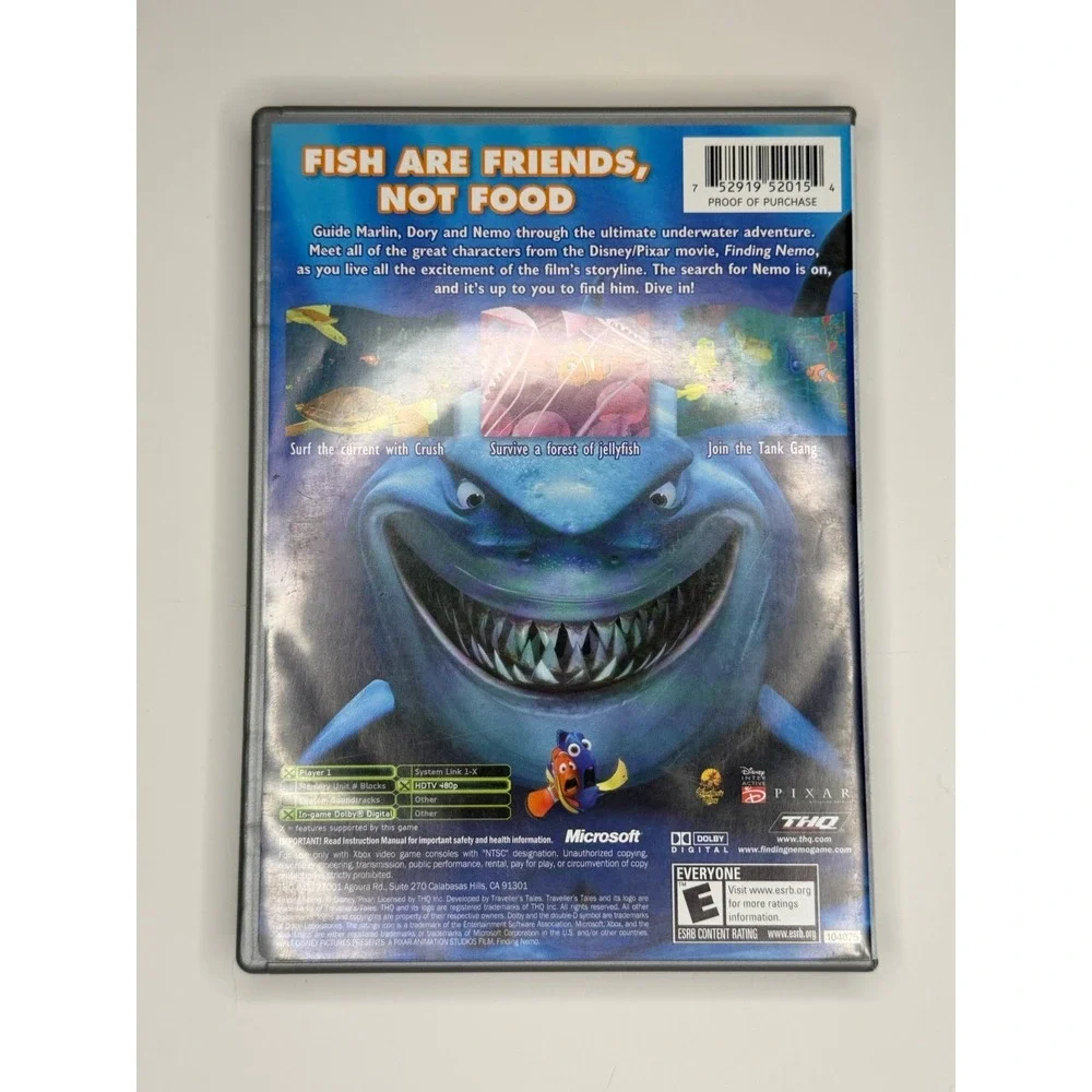 Finding Nemo (Microsoft Xbox, 2003) Platinum Hits Complete with manual included